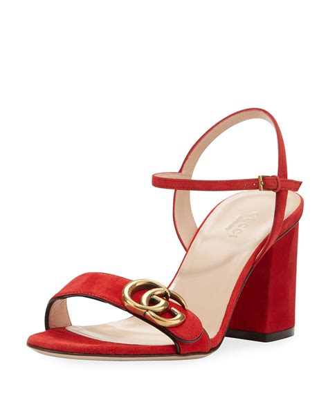 red gucci marmont|Gucci Marmont red sandals.